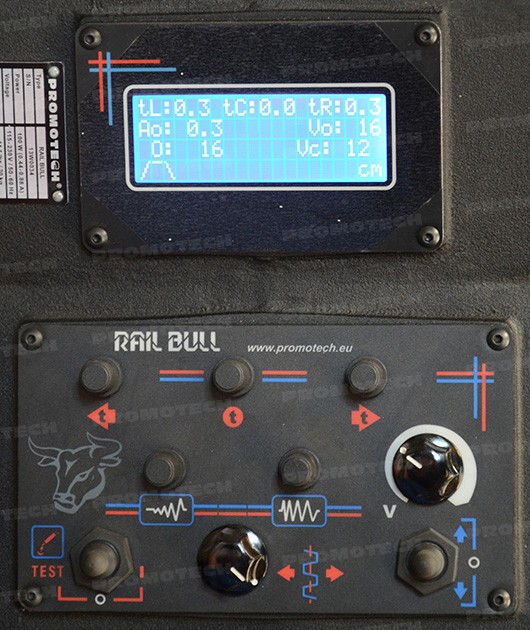Rail Bull оснащен многофункциональным жидкокристаллическим экраном